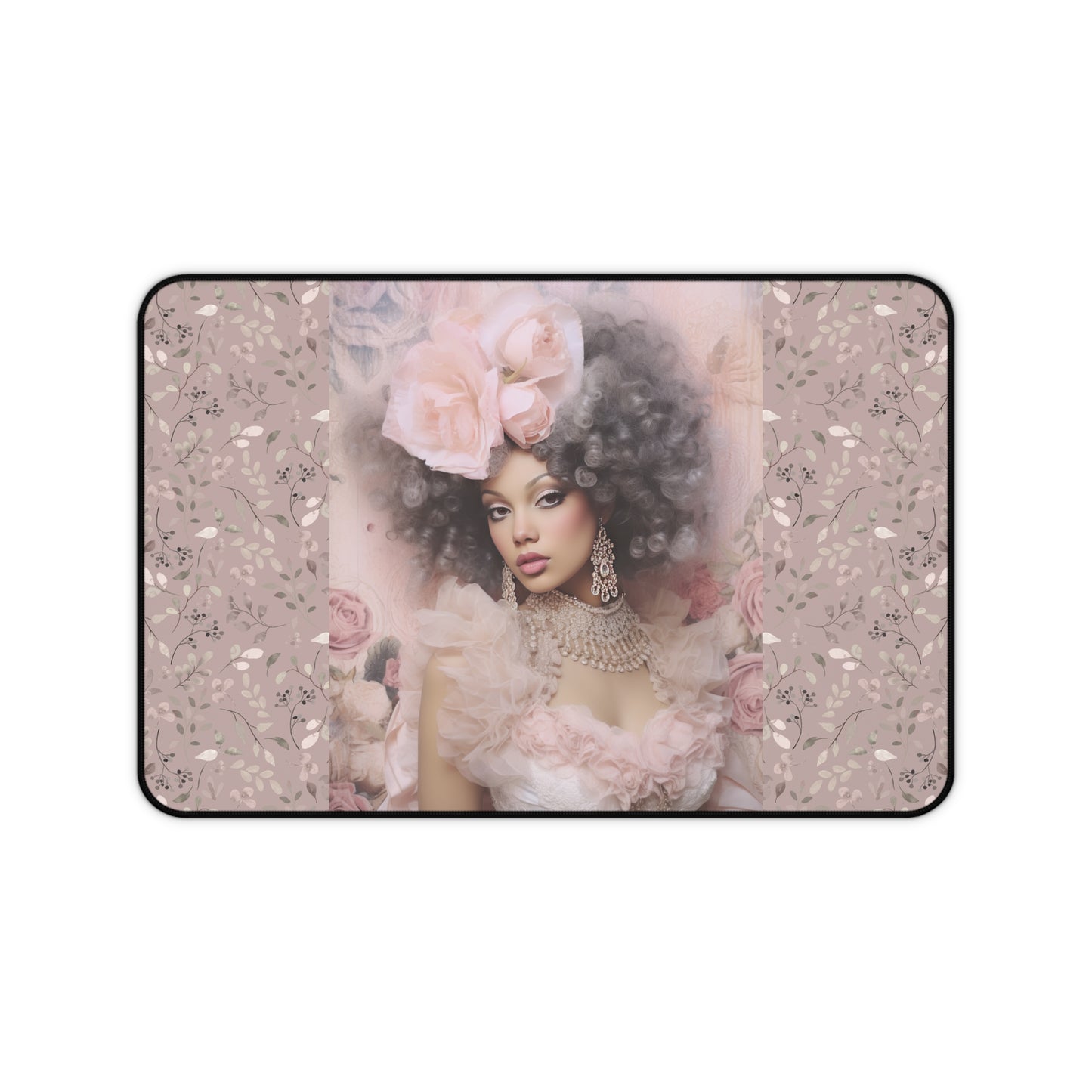 Petals and Petticoats makeup mat close-up — Nicki Glam Victorian floral mat
