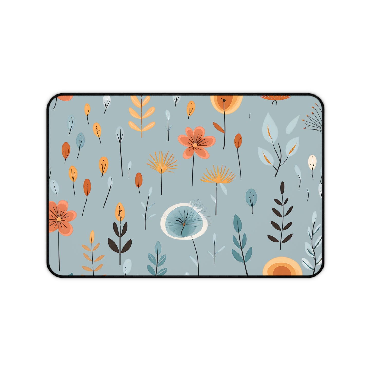 Poppy Season floral makeup mat — Nicki Glam bold poppy print vanity protector.