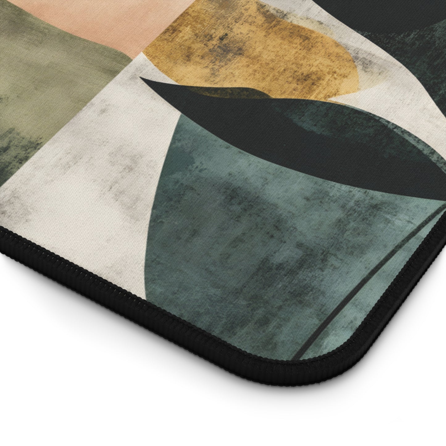 Close-up corner detail of The Quiet Valley scenic print — Nicki Glam valley pattern detail.