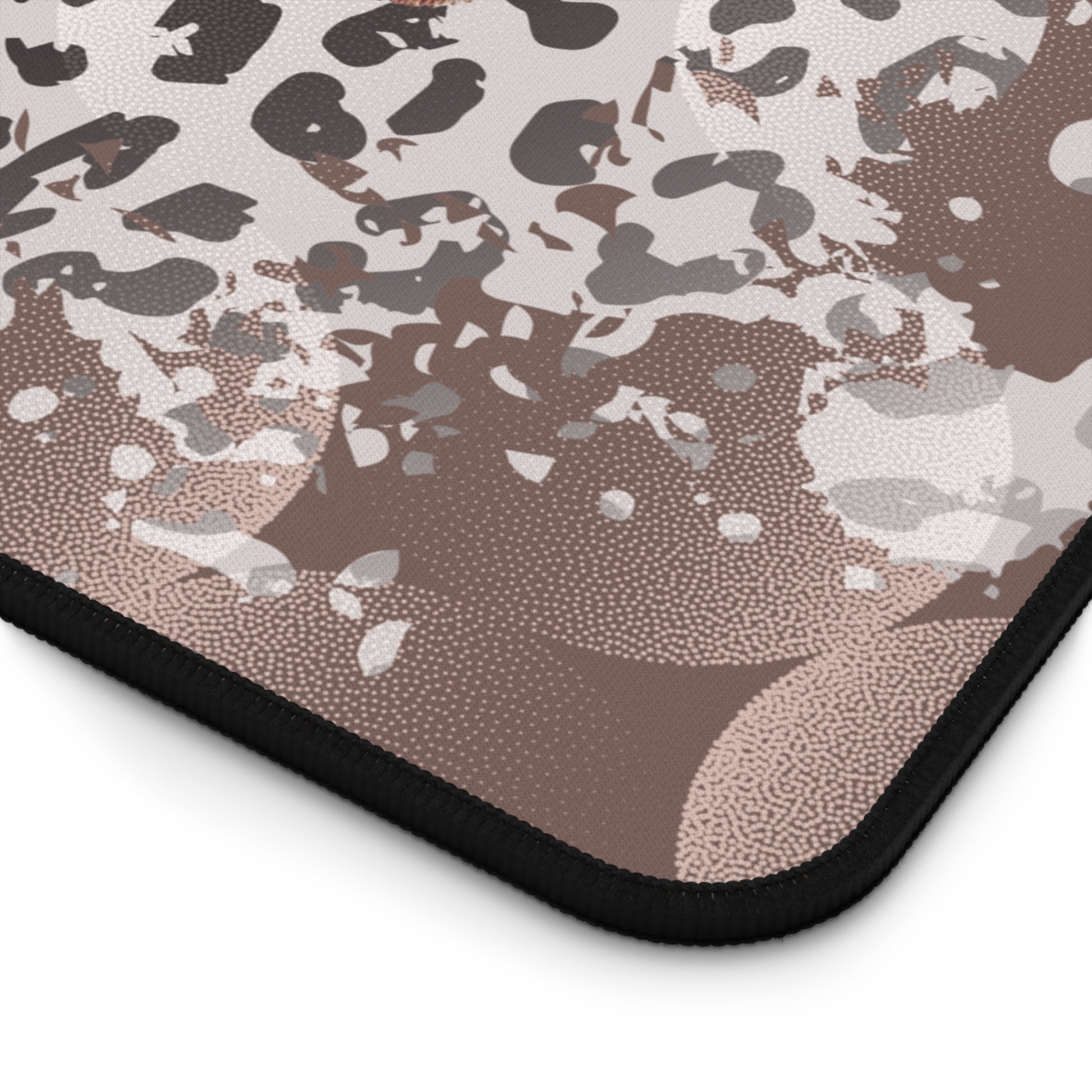 Close-up corner detail of Wild Catwalk print — Nicki Glam animal texture pattern.