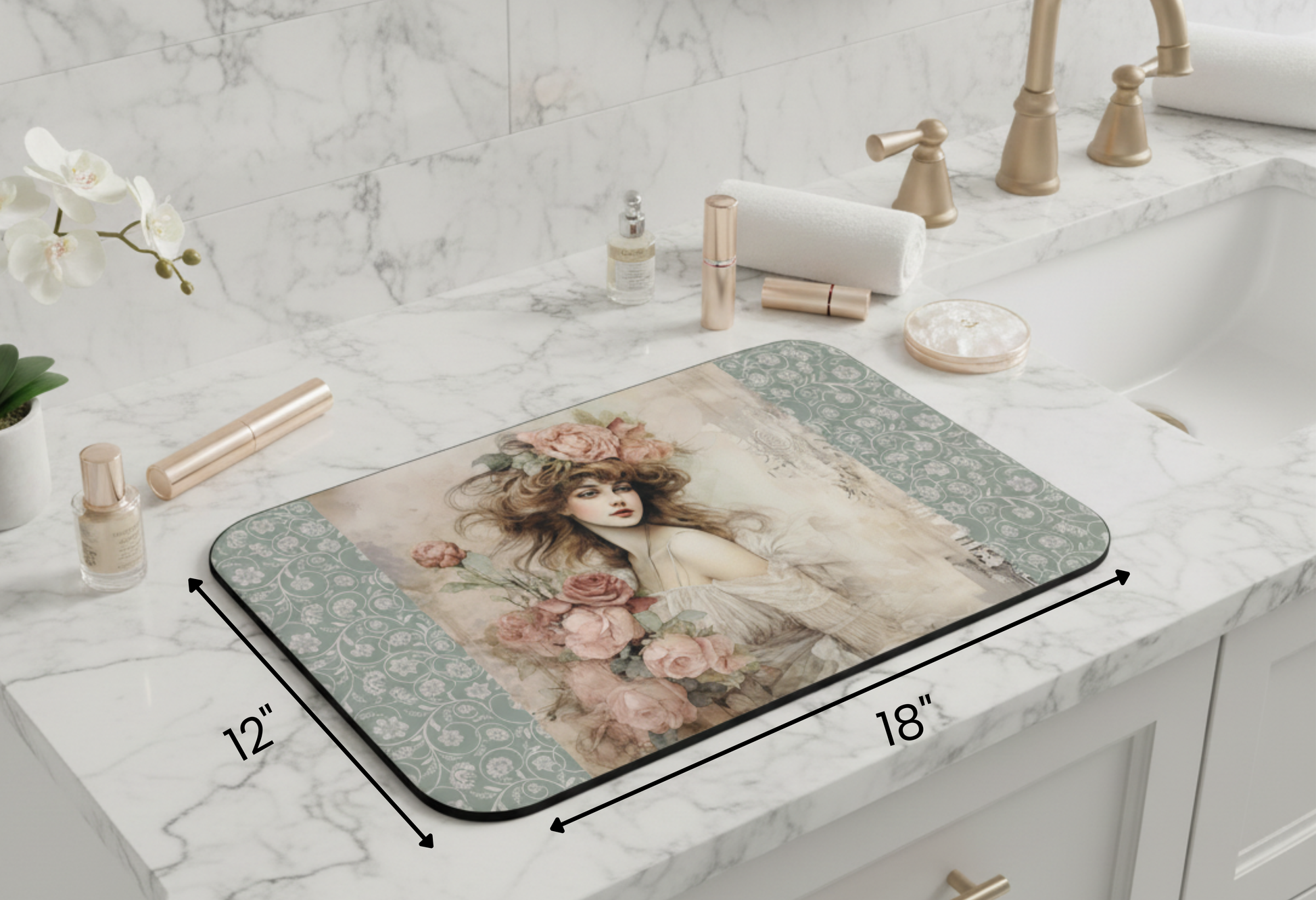 The Art of Grace makeup mat measurements graphic — Nicki Glam